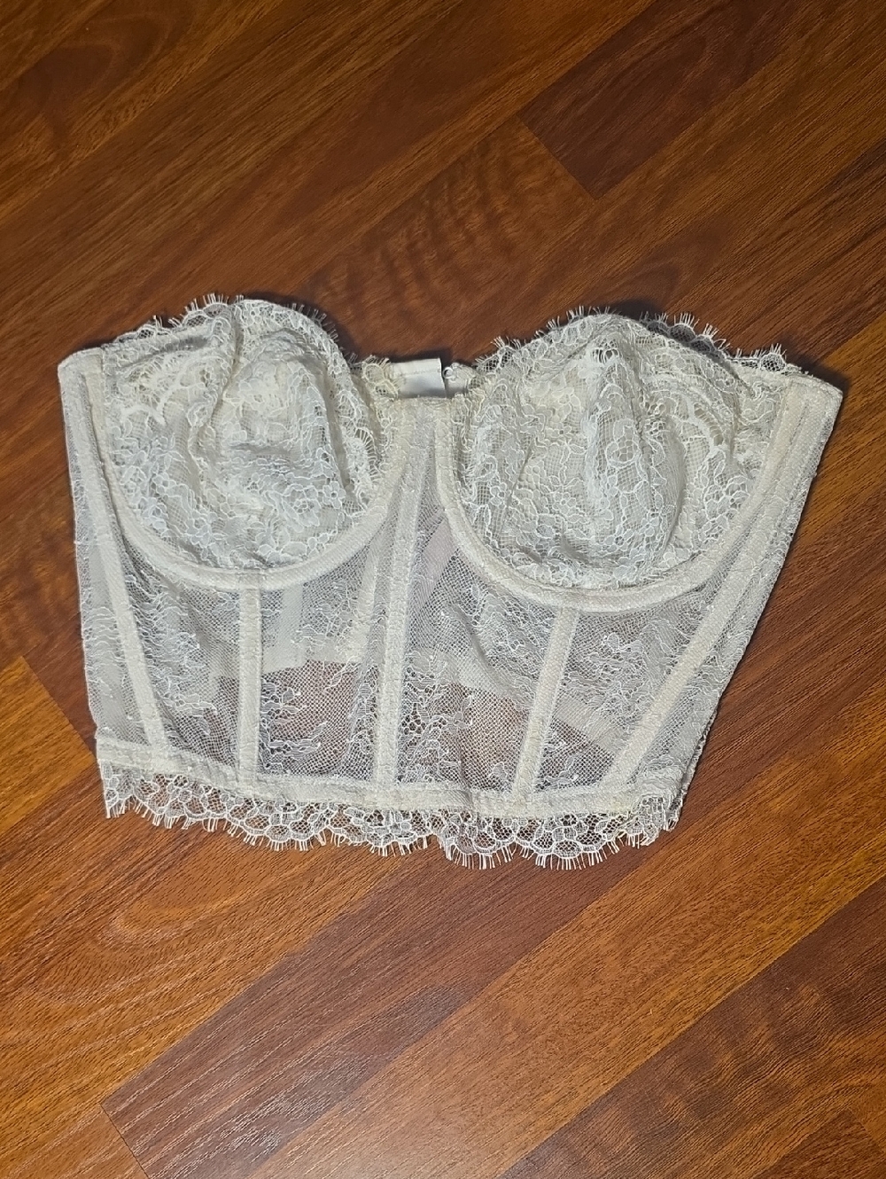 Victoria's Secret Dream Angels Ivory Lace Bustier